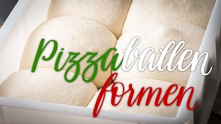 Pizzateig Zu Teiglingen Formen Perfekte Pizza Dough Balls
