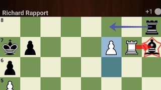 Magnus Carlsen pawn and rook combo vs Richard Rapport.