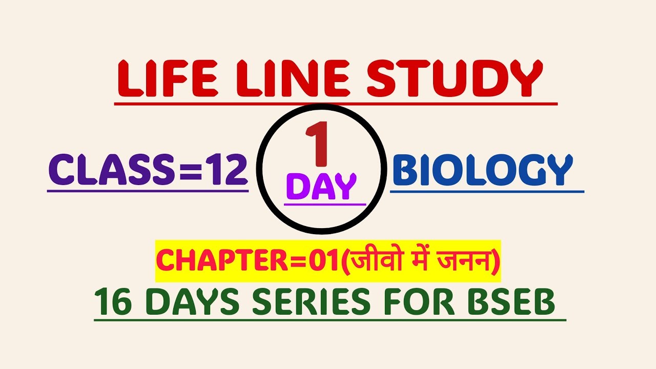 Chapter 01(जीवो में जनन) class 12th vvi for exam