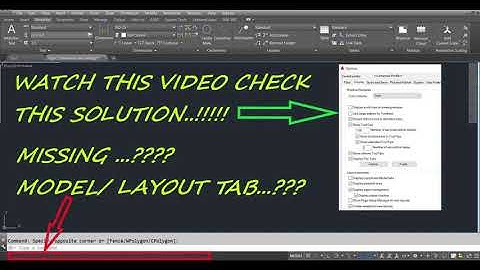 Model and Layout Tabs Missing in AutoCAD