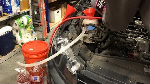 VW Coolant Flush - The easy way, no mess! Volkswagen Jetta Sportwagen Passat Golf Touareg TDI TSI
