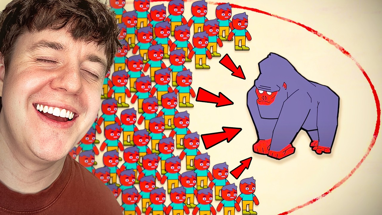 1000 Dudes vs Gorilla