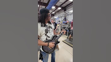 Slash Visiting Gibson s Factory #gunsnroses #slash