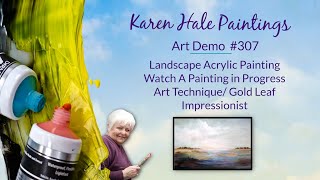 Add a Little Gold Leaf to a Painting for Sparkle and Interest, Painting in Progress Demo #307