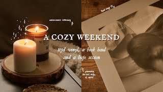 A cozy weekend ⎹ ttpd vinyl, a book haul and a bujo session 🕯️