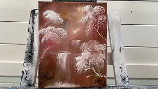 Acrylic Painting Tutorial “Sepia Sunrise” step by step for BEGINNERS!