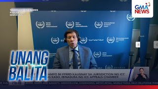 Apela Ni Fprrd Kaugnay Sa Jurisdiction Ng Icc Sa Kaniyang Kaso, Ibinasura Unang Balita