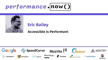 Accessible is Performant | Eric Bailey | performance.now() 2024