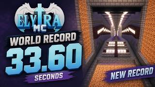 Paranoid Facility Speedrun in 33.60 (World Record)! - ElytraMC Minecraft Elytra Course