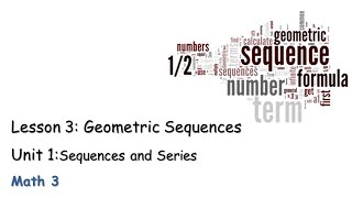 1-3 Geometric Sequence Lesson