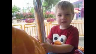 Kevin Lunarola waiting for the Sunny Day Carousel to begin