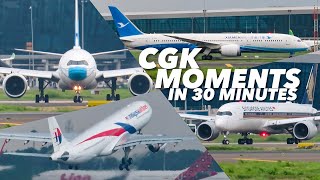FULL ACTION!! Pesawat Take Off, Face to Face, Taxiing di CGK (Soekarno-Hatta Int'l Airport)