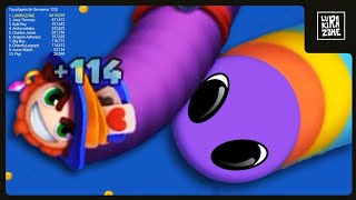 WORMS ZONE epic Gameplay Top 1 | video #129 | slitherio wormate biggest snake io🐍 game | LUKIRAZONE