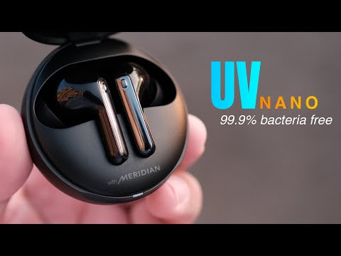 LG TONE Free FN7 Unique Earbuds with UVnano charging case that kills 99.9% bacteria