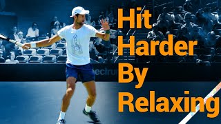 Learn to Relax On Your Forehand to get More Power...(Drill included) screenshot 4