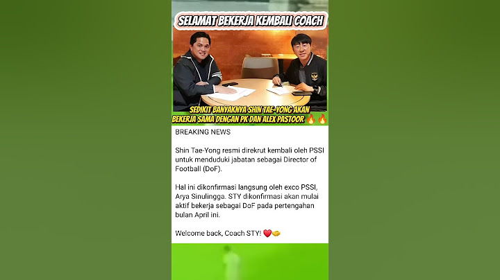 selamat Bekerja kembali Coach SHIN TAE-YONG #timnasindonesia #pssi #seputartimnasindonesia #football