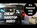 Jeep Hardtop Hoist!  Awesome $65 POWERED Hard Top lift Wrangler JK and JKU
