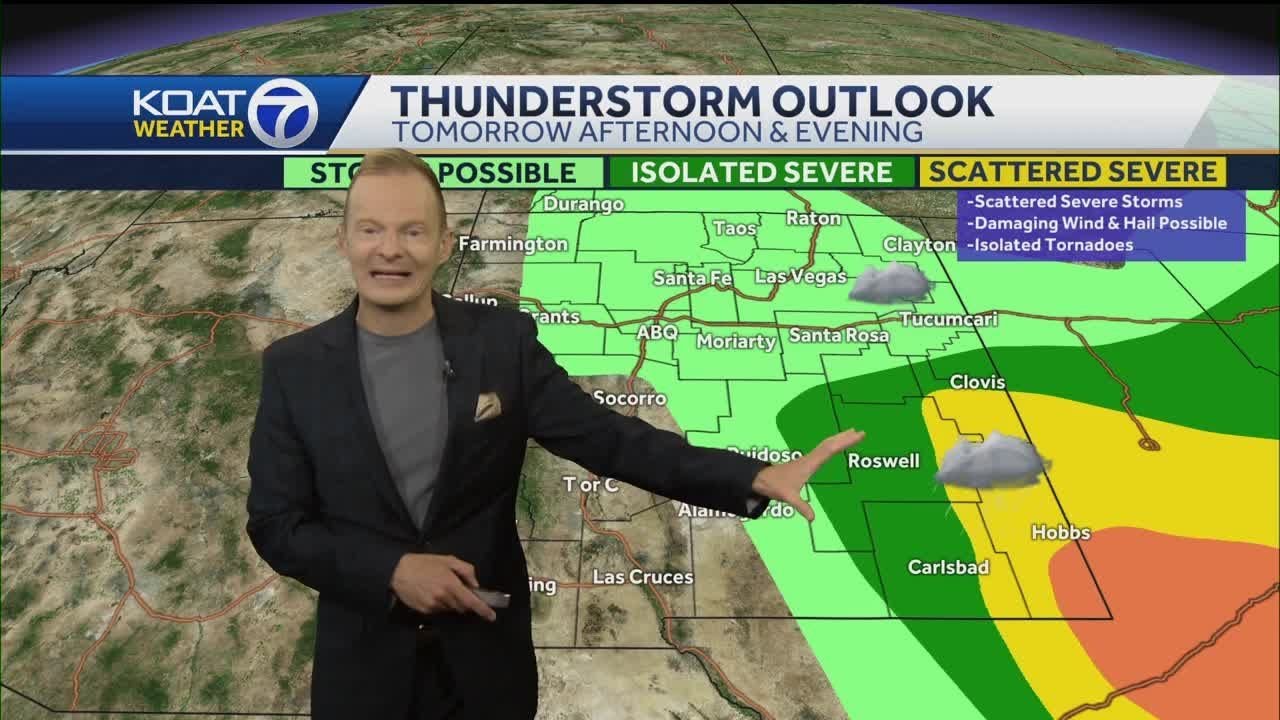 Severe weather possible in New Mexico on Saturday - YouTube