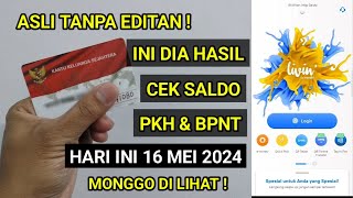 Real Asli Tanpa Editan ! Ini Dia Hasil Cek Saldo PKH BPNT Hari ini 16 Mei 2024 | Pkh Hari Ini