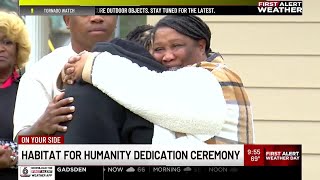 Habitat for Humanity dedication ceremony