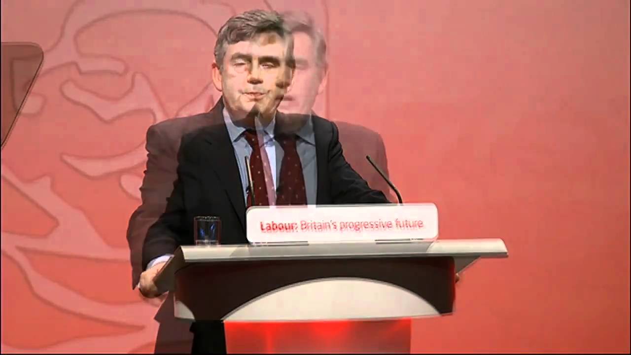 Gordon Brown addresses Labour conference