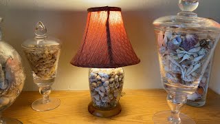 How I made a seashell lamp. Choosing the right shells, the right tools and the right lamp.