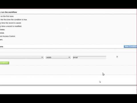 coreBOS workflow exists condition operator