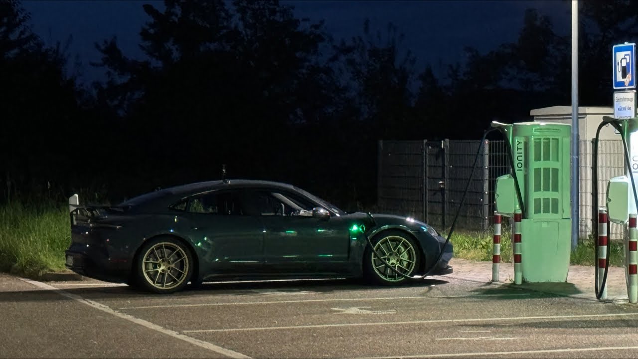 Taycan Turbo GT Night Autobahn Drive To Nürburgring