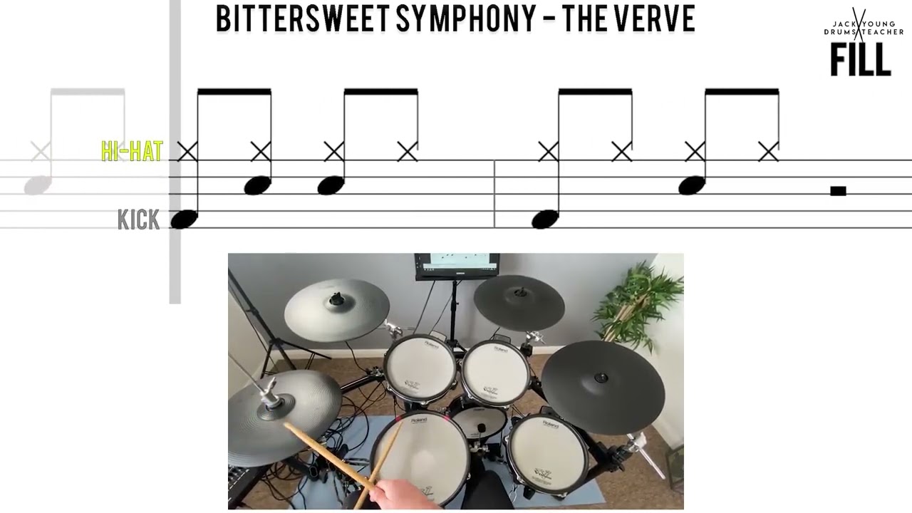 Bittersweet Symphony The Verve🥁 Hard Beginner Version