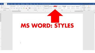 MS WORD: STYLES Step-By-Step Tutorial for Beginners