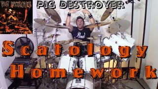 Grindcore Drum Playthrough- Scatology Homework (Pig Destroyer) 🤘🥁🤘