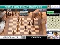 EXCITING KNIGHT VS 2 PAWNS!!! CARLSEN VS GRIGORIANTS | WORLD BLITZ CHAMPIONSHIP 2018