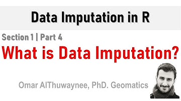What does Missing (NA) Data Imputation means? | Data imputation in R Part 1.4