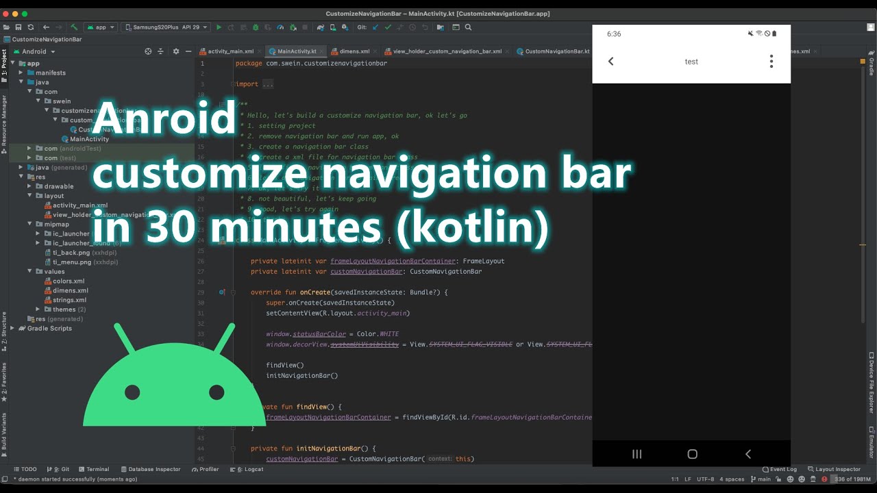 create customize toolbar in android | how to customize toolbar in ...