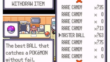 Pokemon emerald cheat codes ( Rare candy 🍬🍬🍬, master ball and walkthrough walls )