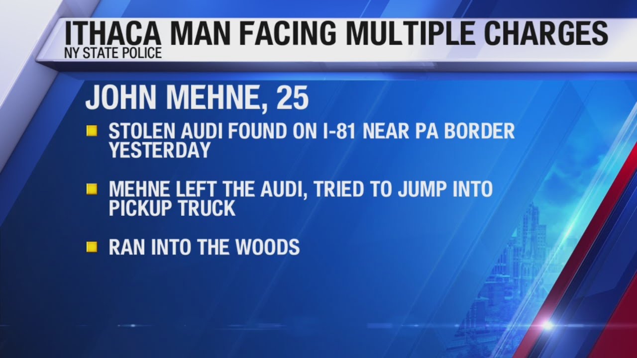 Ithaca man arrested on multiple charges - YouTube