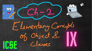 Elementary Concepts of Object And Classes | ICSE | Class 9 | Java | Computer