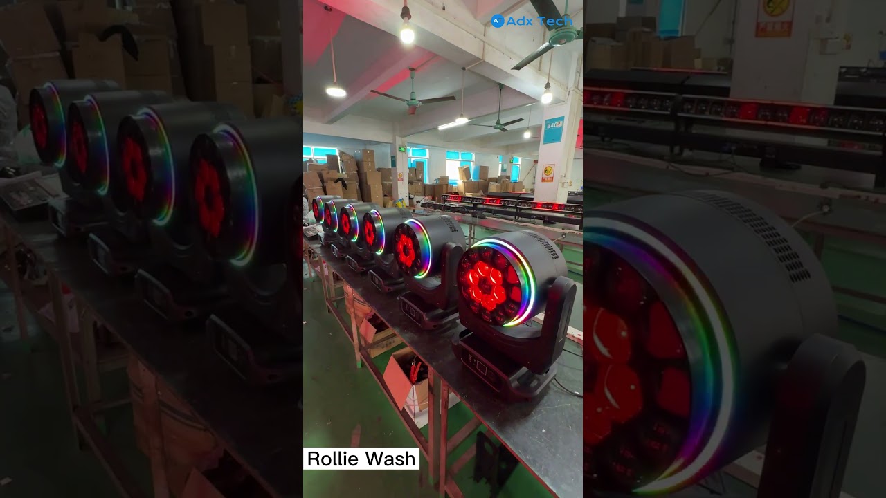Rollie Wash 19LEDs 40W RGBW Wash Zoom Pixel Moving Light With Ring 