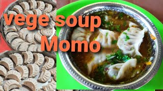 Vege soup Momo recipe/ veg soup dumplings/FUSION TUTORIAL