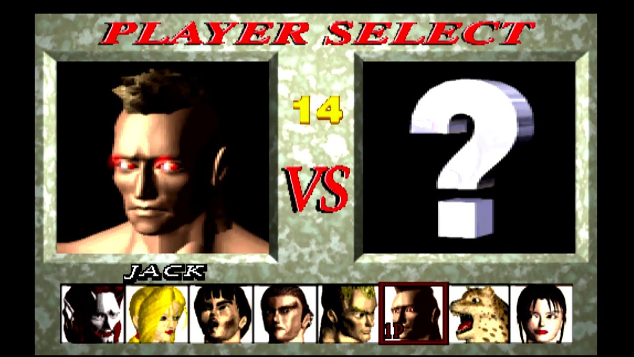 PS1 Tekken 1 Arcade Mode Jack