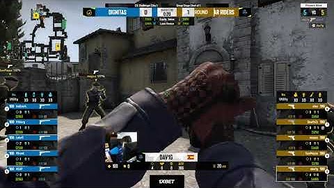 dav1g - 1vs2 clutch (T - post-plant situation - pistol round) top moments game | (CS:GO)