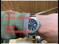 Polishing Platinum Rolex 116622 Yacht Master bezel Step by Step re-finishing Process.