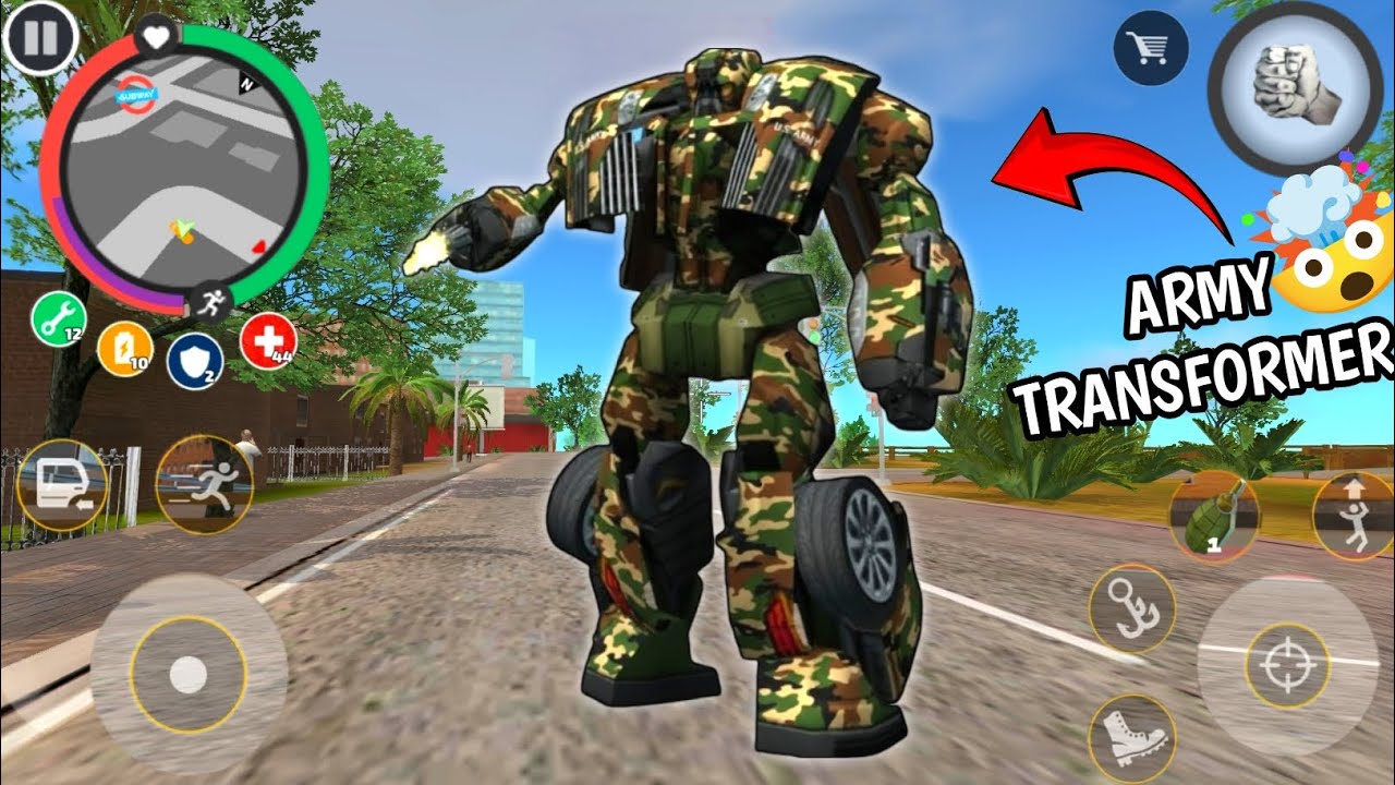 ARMY Transformer I Control 🤯 Rope Hero Vice Town Army Transformer New Update 