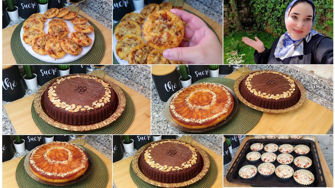 ضياف جايين وتلفتي اجي نوريك شنو توجدي كيكة الشكلاط خطيرة+كيكة بشهدية و الكرميل+ميني بيتزا ر بدون عجن