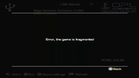 Error, the game is fragmented. Solucion definitiva. opl. openloader