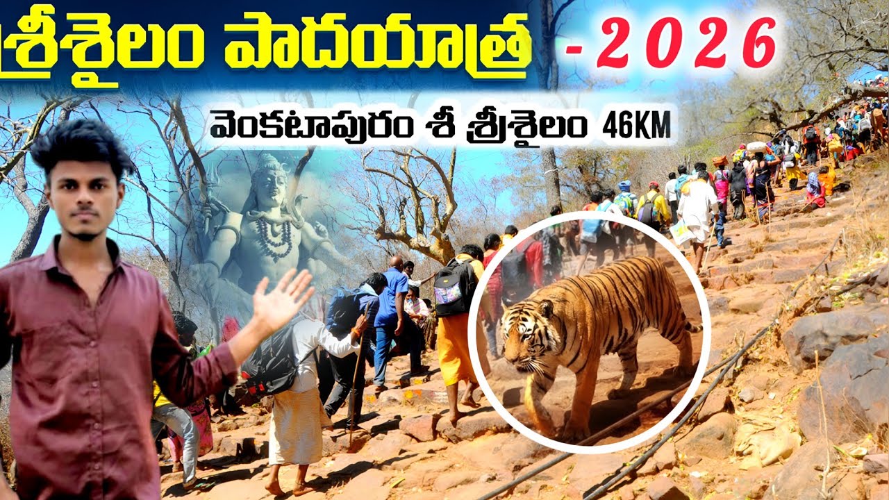 శ్రీశైలం పాదయాత్ర 2026 | Venkatapuram to Srisailam | Nallamala Forest Trekking Full Details 