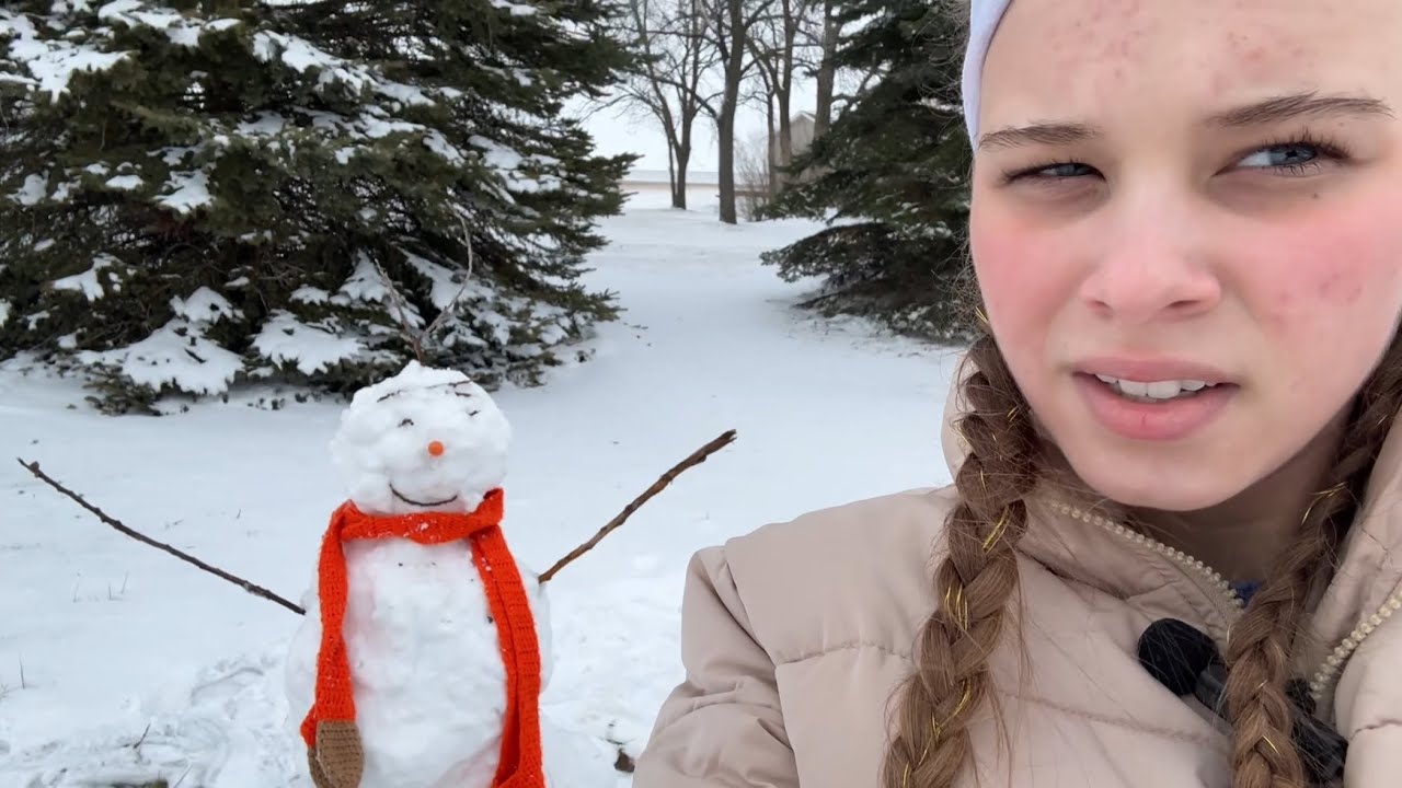 girl sees snow for the first time