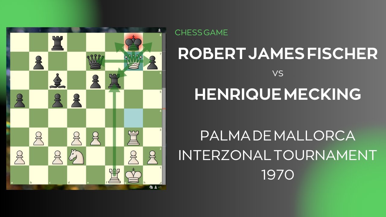 Bobby Fischer vs Henrique Mecking (Palma de Majorca) #Chess #Fischer # Mecking 