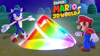 Super Mario Sonic 3D World - Full Game Walkthrough