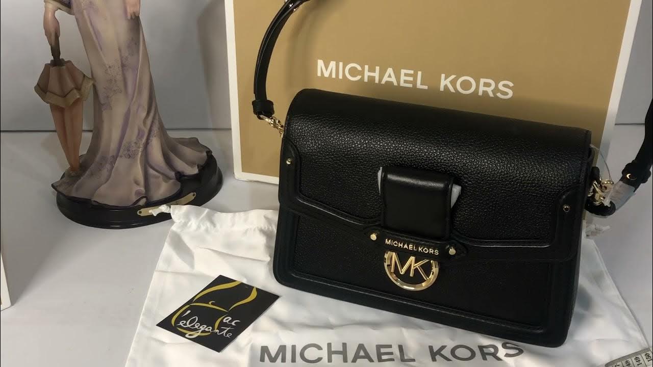 Michael Kors Jessie medium flap shoulder bag black - YouTube